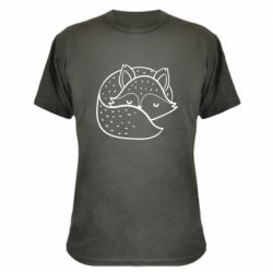Камуфляжная футболка Sleeping fox - PrintSalon