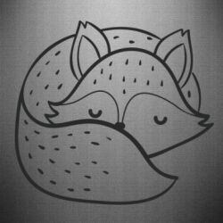 Наклейка Sleeping fox - PrintSalon
