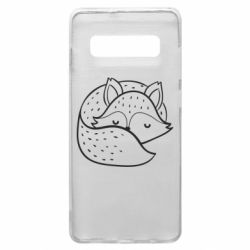 Чехол для Samsung S10+ Sleeping fox - PrintSalon