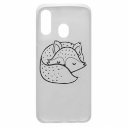 Чехол для Samsung A40 Sleeping fox - PrintSalon