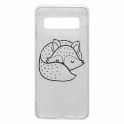 Чехол для Samsung S10 Sleeping fox - PrintSalon