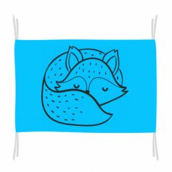Флаг Sleeping fox - PrintSalon