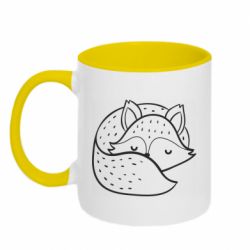 Чашка двокольорова Sleeping fox