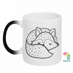 Чашка-хамелеон Sleeping fox - PrintSalon