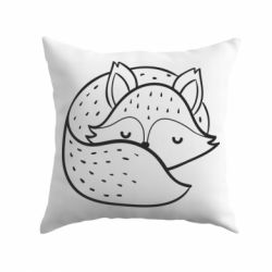 Подушка Sleeping fox - PrintSalon