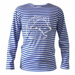 Тельняшка с длинным рукавом Sleeping fox - PrintSalon