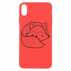 Чехол для iPhone X/Xs Sleeping fox - PrintSalon