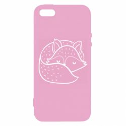 Чехол для iPhone5/5S/SE Sleeping fox - PrintSalon