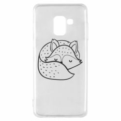 Чехол для Samsung A8 2018 Sleeping fox - PrintSalon