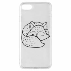 Чехол для iPhone 8 Sleeping fox - PrintSalon
