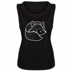 Женская майка Sleeping fox - PrintSalon