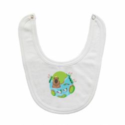 Слюнявчик  Капибара в воде - PrintSalon