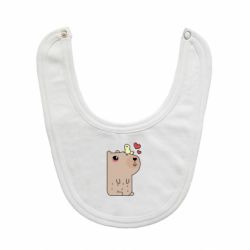 Слюнявчик  Капибара с цыпленком - PrintSalon