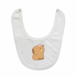 Слинявчик Капібара з квіткою - PrintSalon