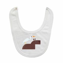 Слюнявчик  Капибара с цаплей - PrintSalon