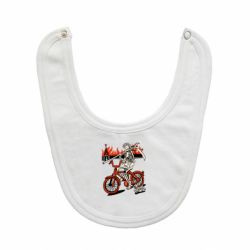 Слюнявчик  Смерть с косой в винке! Горящий кремль