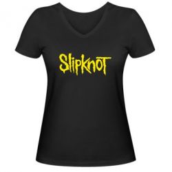 Женская футболка с V-образным вырезом Slipknot - PrintSalon