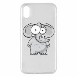 Чехол для iPhone X/Xs Слон глазастый - PrintSalon