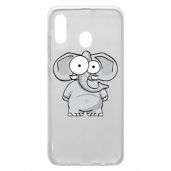 Чехол для Samsung A20 Слон глазастый - PrintSalon