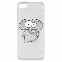 Чехол для iPhone5/5S/SE Слон глазастый - PrintSalon