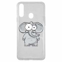 Чехол для Samsung A20s Слон глазастый - PrintSalon