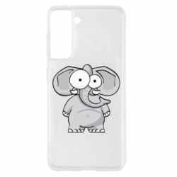 Чехол для Samsung S21 Слон глазастый - PrintSalon