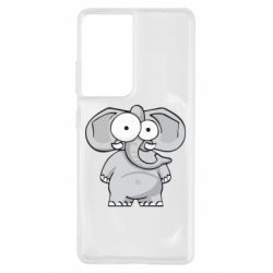 Чехол для Samsung S21 Ultra Слон глазастый - PrintSalon
