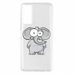 Чехол для Huawei P Smart 2021 Слон глазастый - PrintSalon