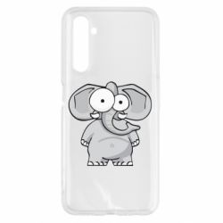 Чехол для Realme 6 Слон глазастый - PrintSalon
