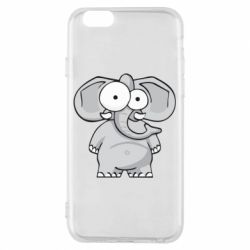 Чехол для iPhone 6/6S Слон глазастый - PrintSalon