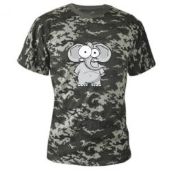 Камуфляжная футболка Слон глазастый - PrintSalon