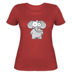 Женская футболка Слон глазастый - PrintSalon