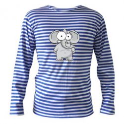 Тельняшка с длинным рукавом Слон глазастый - PrintSalon