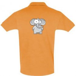 Мужское поло Слон глазастый - PrintSalon