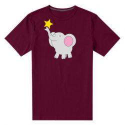 Мужская футболка премиум Слон со звездочкой - PrintSalon