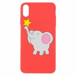 Чехол для iPhone Xs Max Слон со звездочкой - PrintSalon