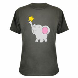 Камуфляжная футболка Слон со звездочкой - PrintSalon