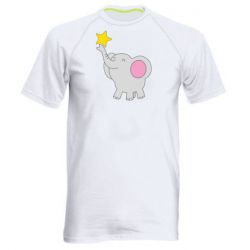 Мужская футболка для спорта Слон со звездочкой - PrintSalon