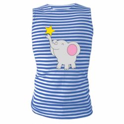 Майка-тельняшка Слон со звездочкой - PrintSalon