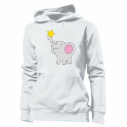 Женское худи Слон со звездочкой - PrintSalon
