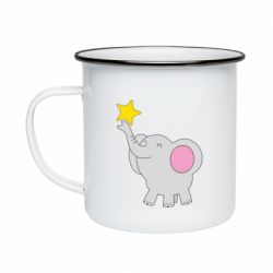 Кружка эмалированная Слон со звездочкой - PrintSalon