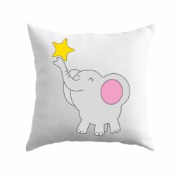 Подушка Слон со звездочкой-PrintSalon Подушка Слон со звездочкой
