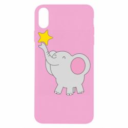 Чехол для iPhone X/Xs Слон со звездочкой - PrintSalon