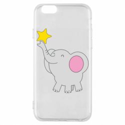 Чехол для iPhone 6/6S Слон со звездочкой - PrintSalon