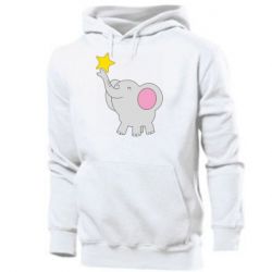 Мужское худи Слон со звездочкой - PrintSalon