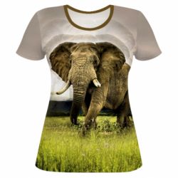 Женская футболка 3D Слон