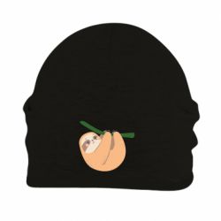 Шапка флисовая Sloth on a branch - PrintSalon