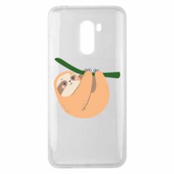 Чехол для Xiaomi Pocophone F1 Sloth on a branch - PrintSalon