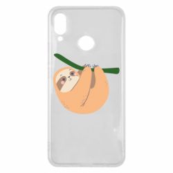 Чехол для Huawei P Smart Plus 2018 Sloth on a branch - PrintSalon