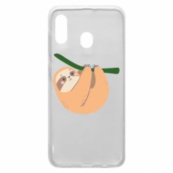 Чехол для Samsung A30 Sloth on a branch - PrintSalon